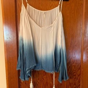 Blue and white ombré shirt